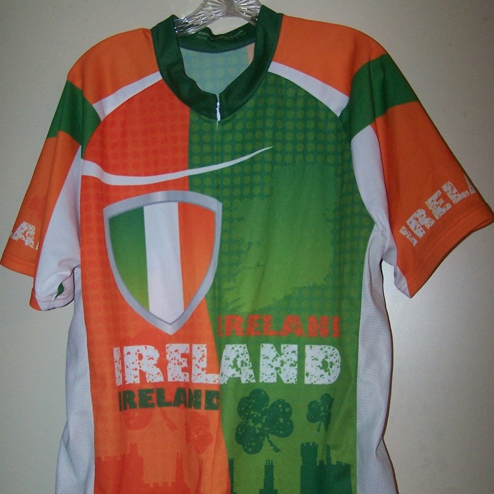 MEN'S SCUDOPRO IRELAND FLAG 3/4 ZIPPERED CYCLING JERSEY